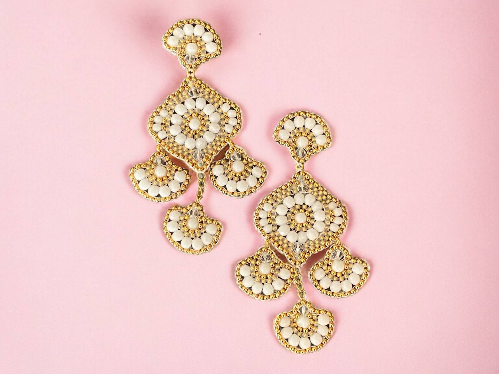 Handgestickte Miyuki Perlenohrringe, Aufregende Chandeliers Geben Deinem Outfit Den Letzten Schliff von DieknuepfereiAT