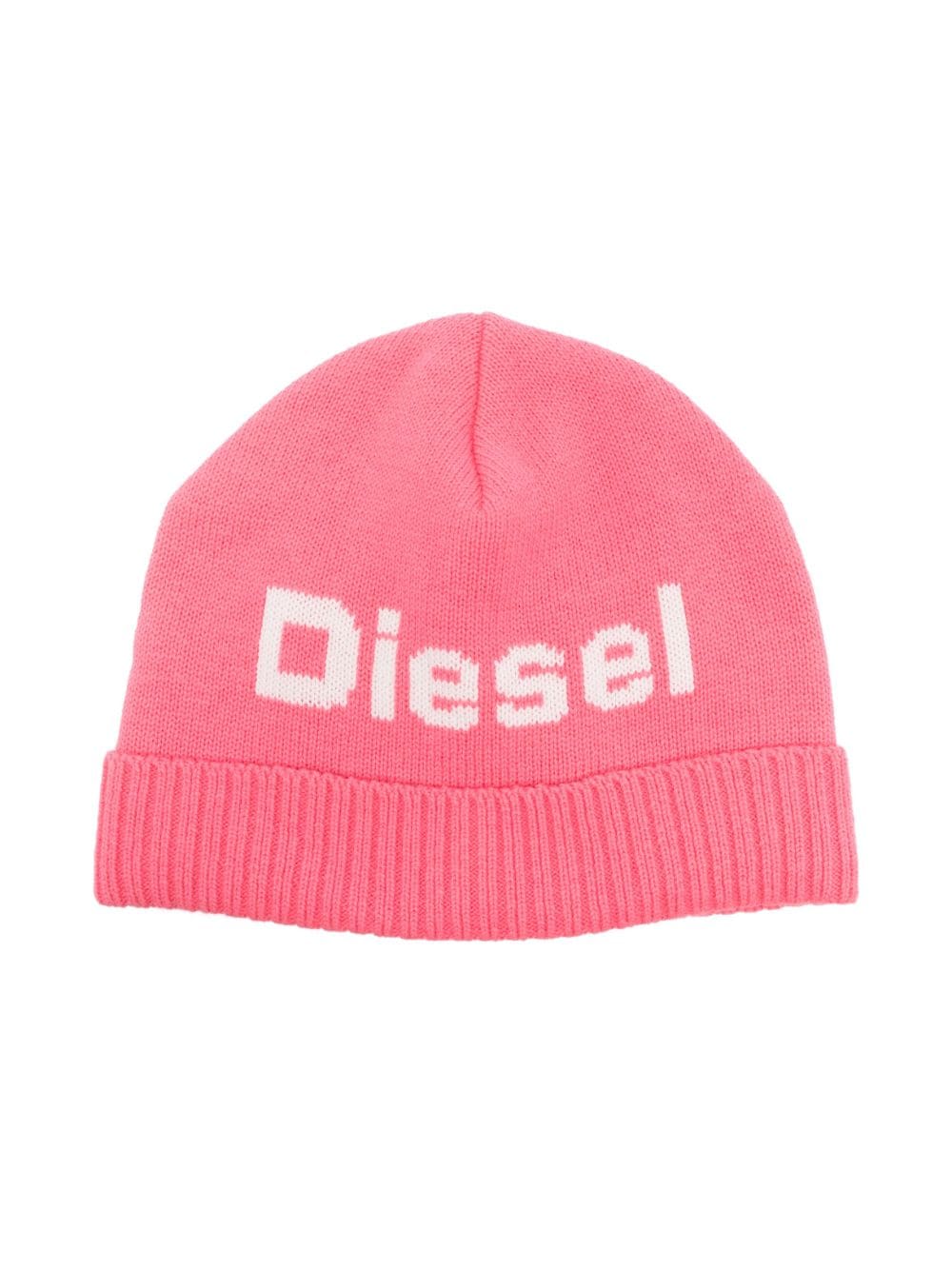 Diesel Kids Beanie mit Logo-Print - Rosa von Diesel Kids