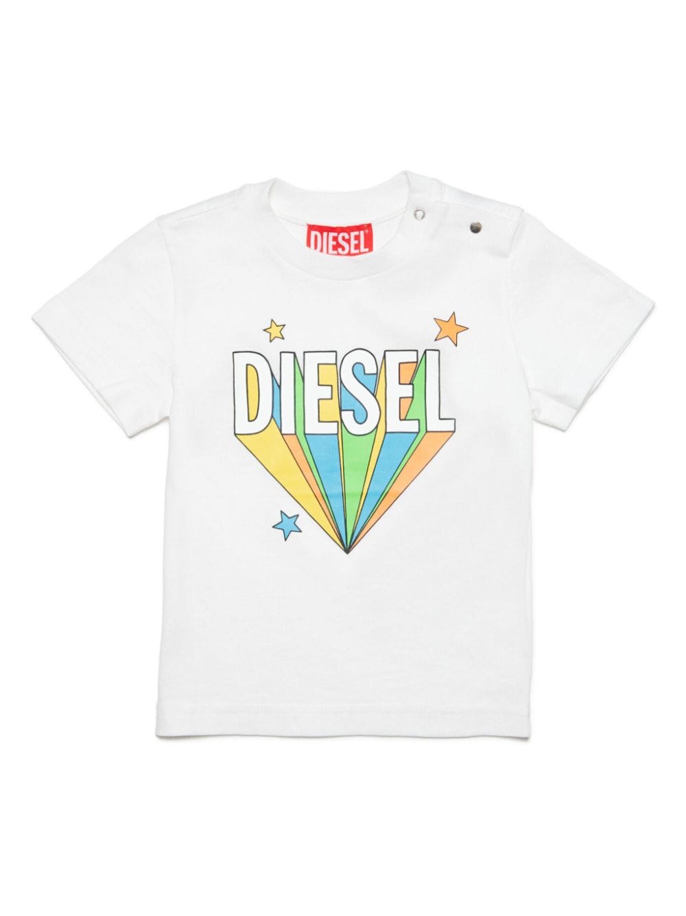 Diesel Kids T-Shirt mit Diesel Prisma-Print - Weiß von Diesel Kids