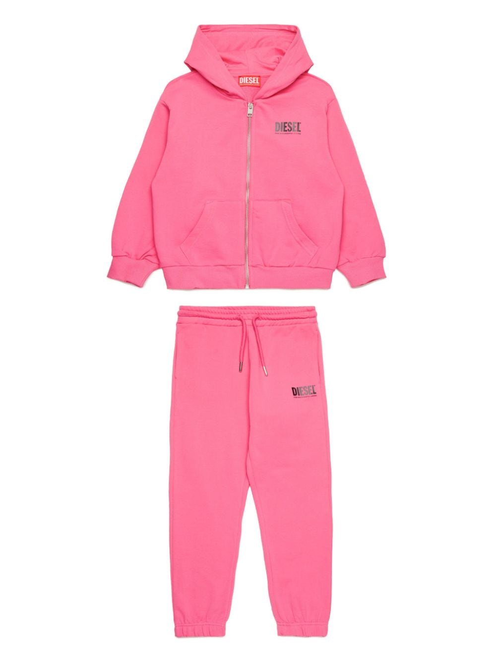 Diesel Kids Fleece-Jogginganzug mit Logo-Print - Rosa von Diesel Kids