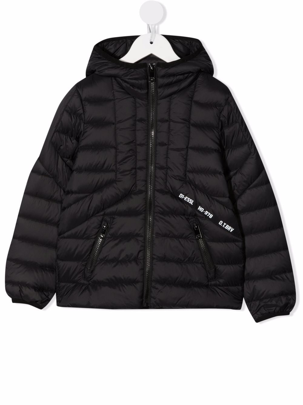 Diesel Kids Gefütterte Jdwain Kapuzenjacke - Schwarz von Diesel Kids