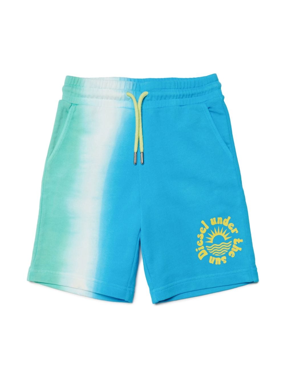 Diesel Kids Gestreifte Shorts mit Logo-Print - Blau von Diesel Kids