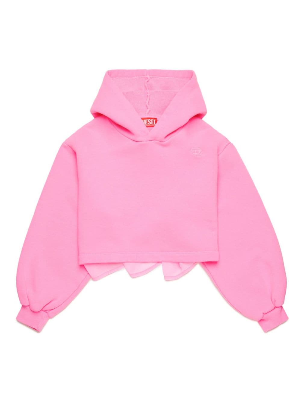 Diesel Kids Hoodie mit Chiffon-Einsatz - Rosa von Diesel Kids