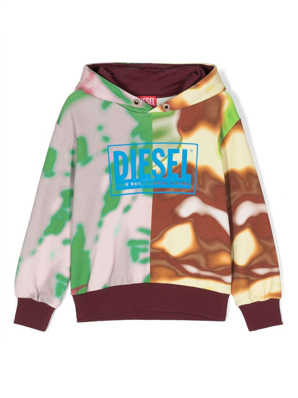 Diesel Kids Hoodie mit abstraktem Print - Braun von Diesel Kids