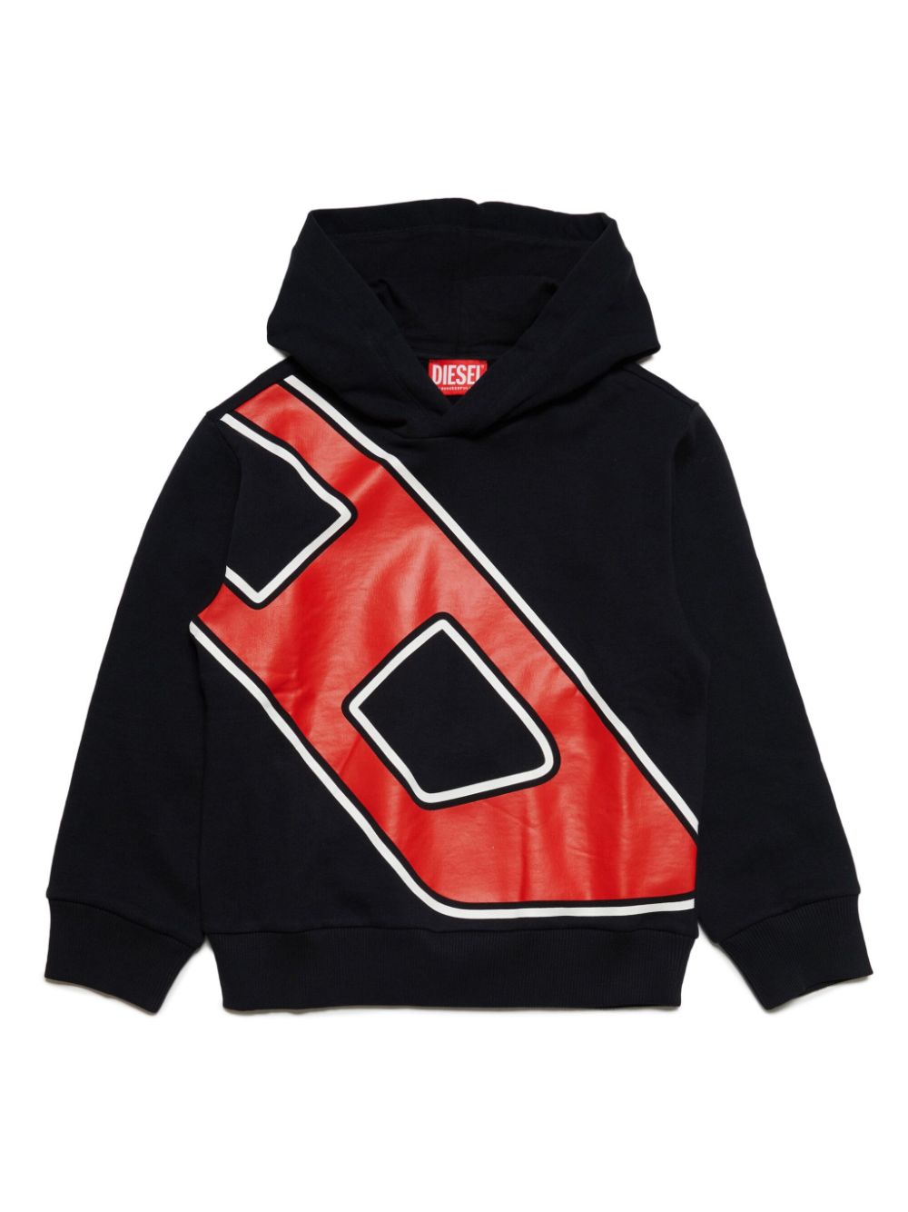 Diesel Kids Hoodie mit beflocktem Logo - Schwarz von Diesel Kids