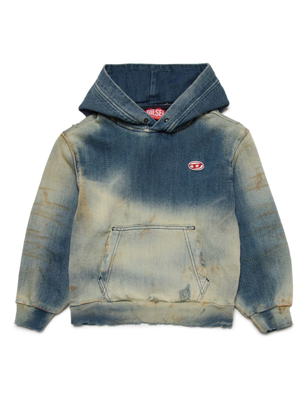 Diesel Kids Jeans-Hoodie mit Logo-Applikation - Blau von Diesel Kids