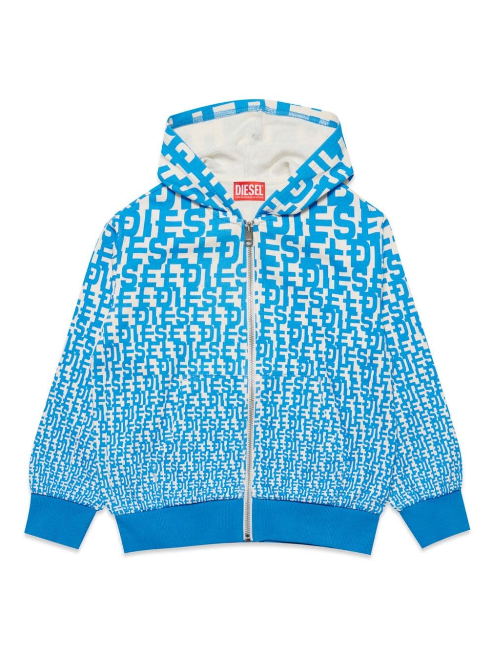 Diesel Kids Kapuzenjacke mit Logo-Print - Blau von Diesel Kids