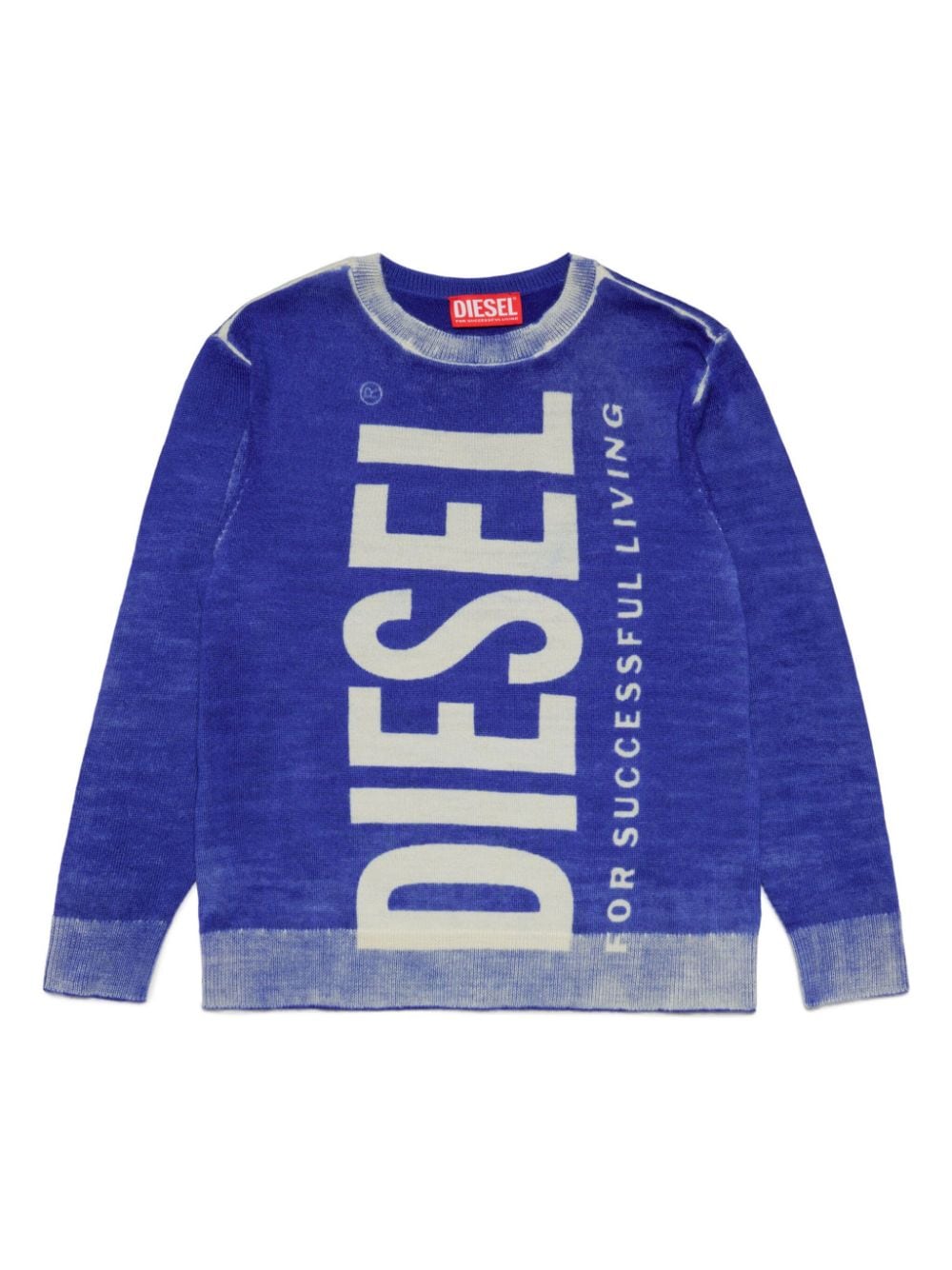 Diesel Kids Pullover mit Intarsien-Logo - Blau von Diesel Kids