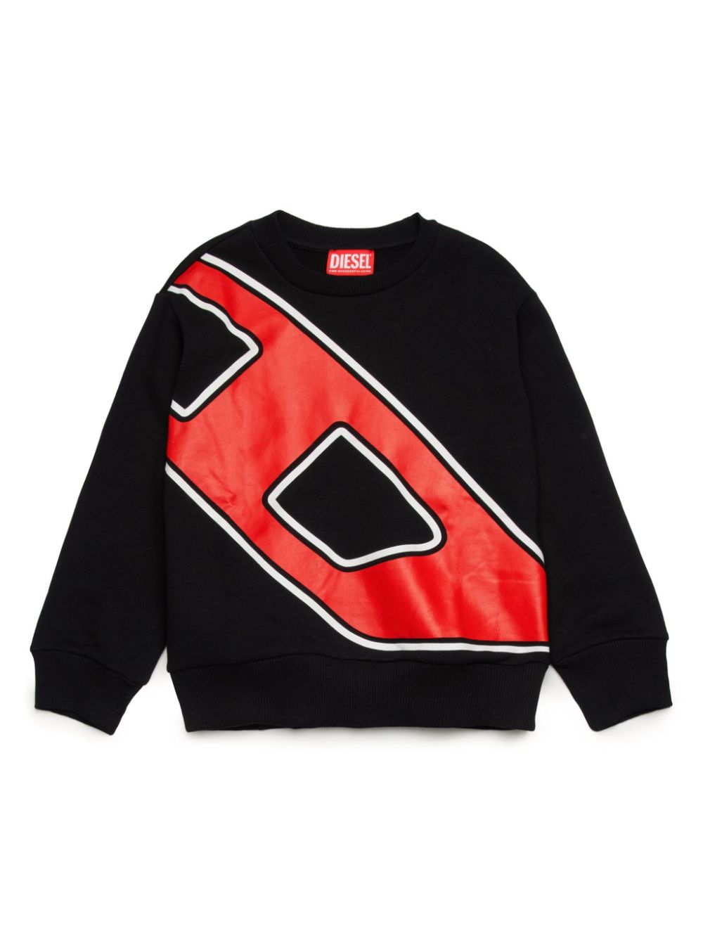 Diesel Kids Macro D Sweatshirt mit Logo - Schwarz von Diesel Kids