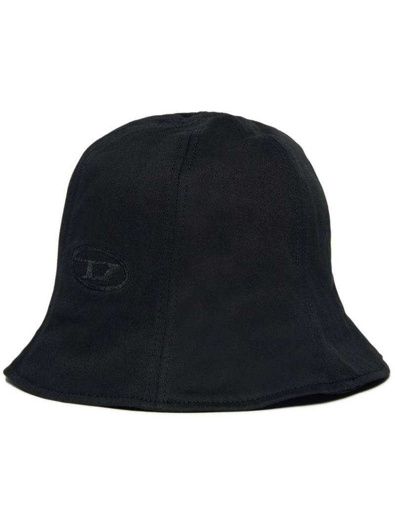 Diesel Kids Fischerhut mit Oval D-Stickerei - Schwarz von Diesel Kids