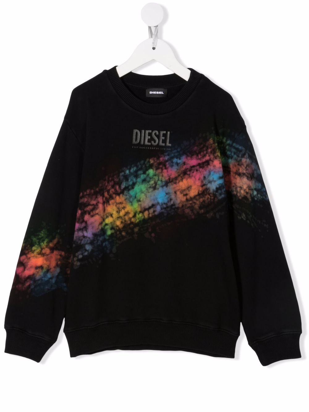 Diesel Kids Pullover mit Logo-Print - Schwarz von Diesel Kids