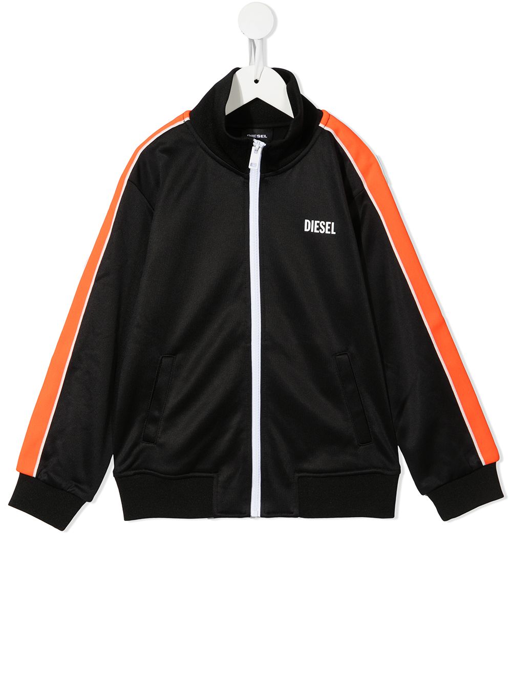 Diesel Kids Sportjacke mit Logo-Print - Schwarz von Diesel Kids