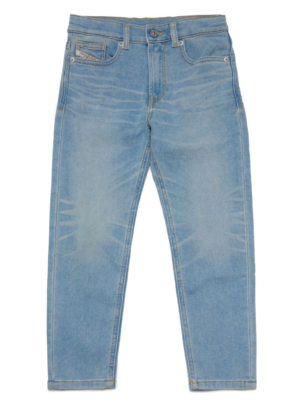 Diesel Kids Straight-Leg-Jeans mit Logo-Patch - Blau von Diesel Kids