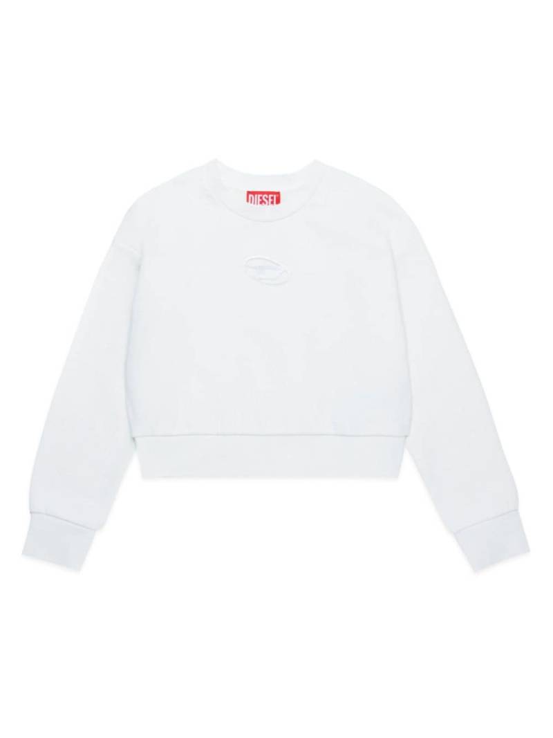 Diesel Kids Straslium Sweatshirt mit Logo-Stickerei - Weiß von Diesel Kids