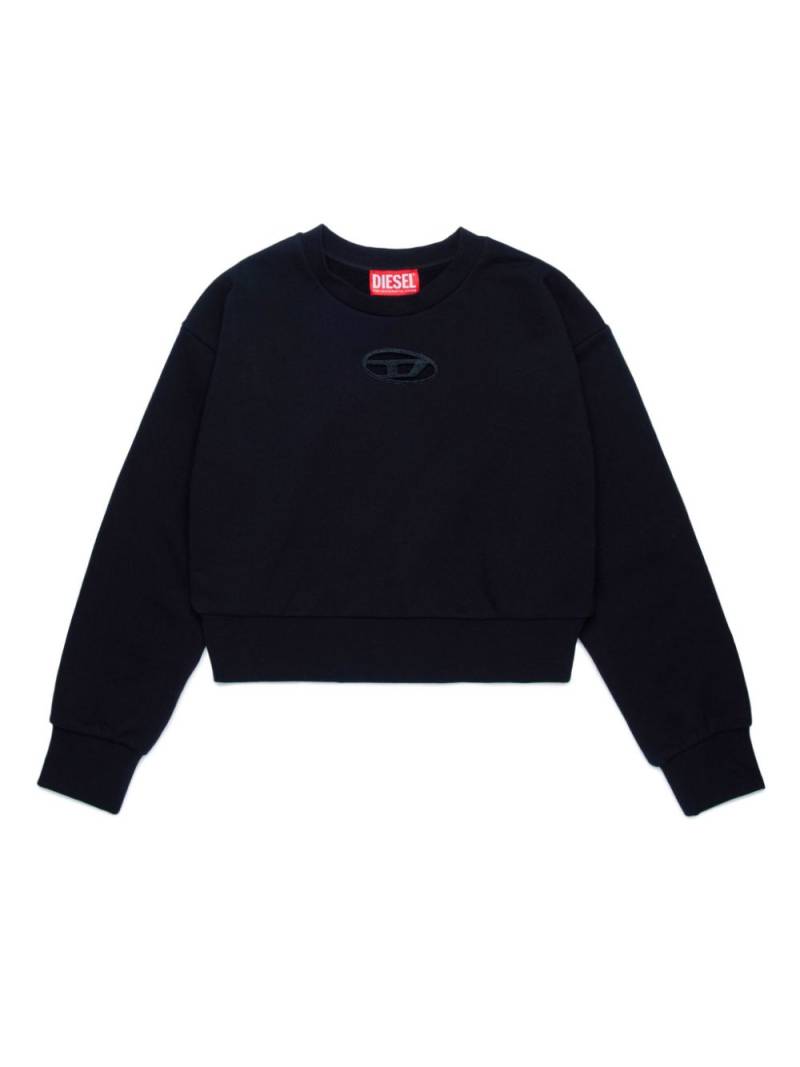 Diesel Kids Straslium Sweatshirt mit Oval D-Logo - Schwarz von Diesel Kids