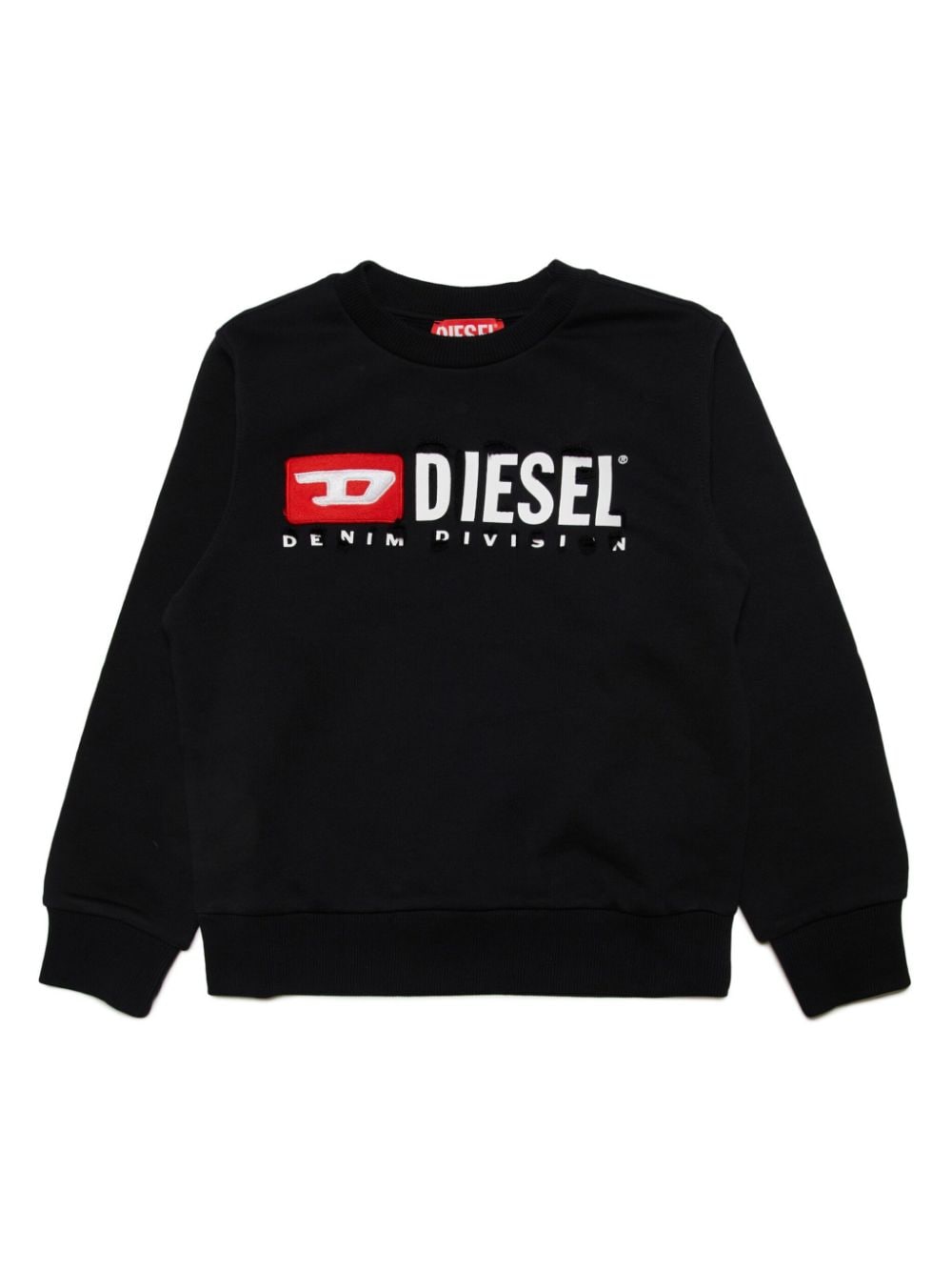 Diesel Kids Sweatshirt in Distressed-Optik - Schwarz von Diesel Kids