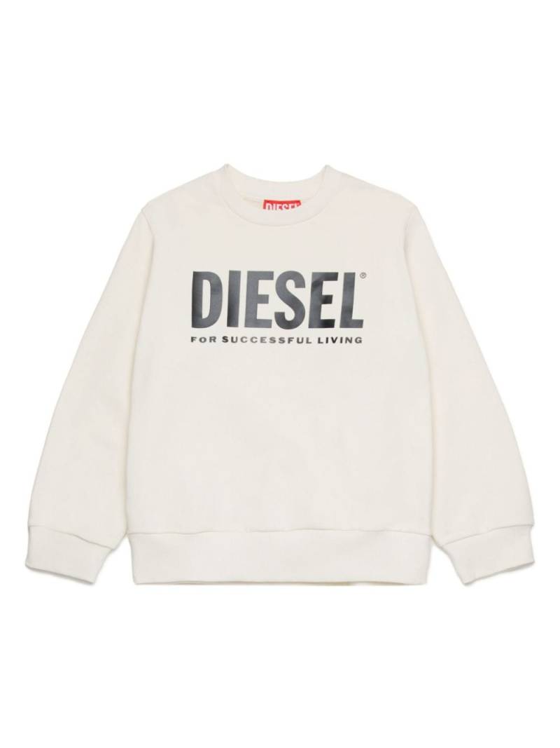 Diesel Kids Sweatshirt mit Logo-Print - Nude von Diesel Kids