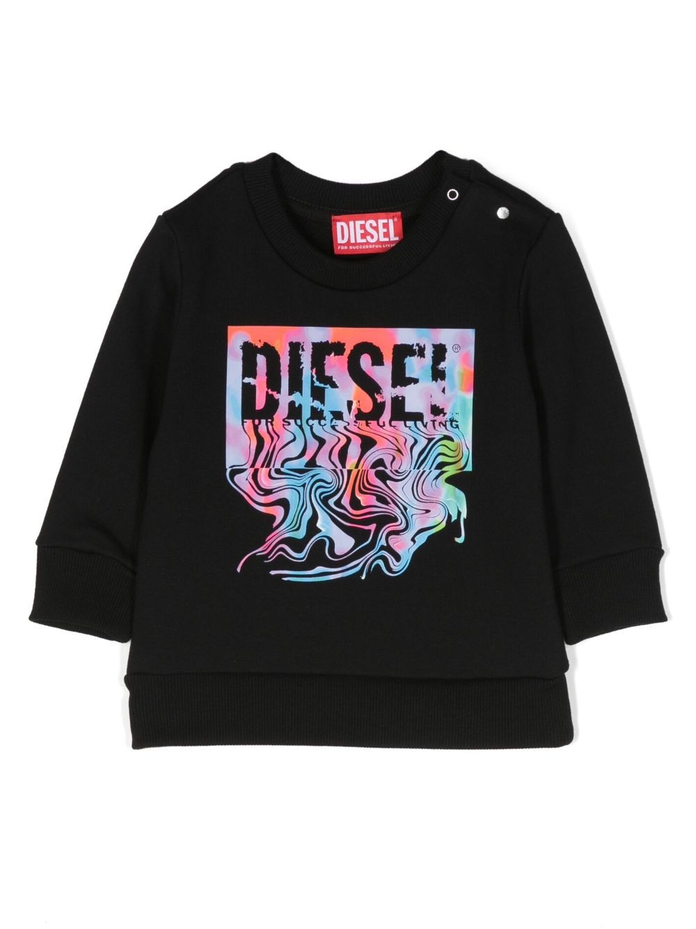 Diesel Kids Sweatshirt mit grafischem Print - Schwarz von Diesel Kids