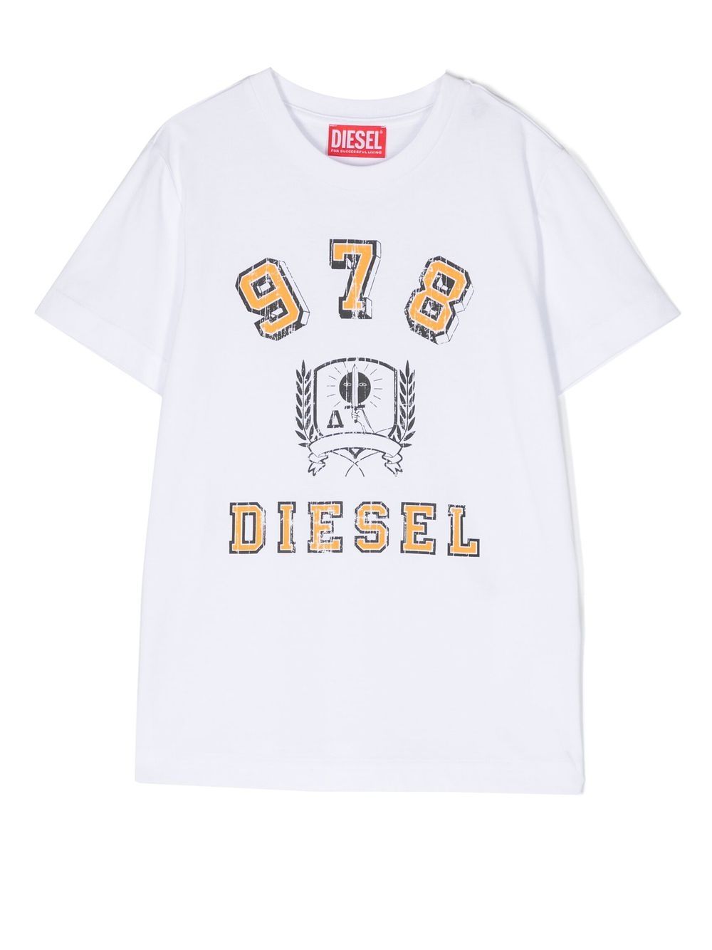 Diesel Kids T-Shirt mit Logo-Print - Weiß von Diesel Kids