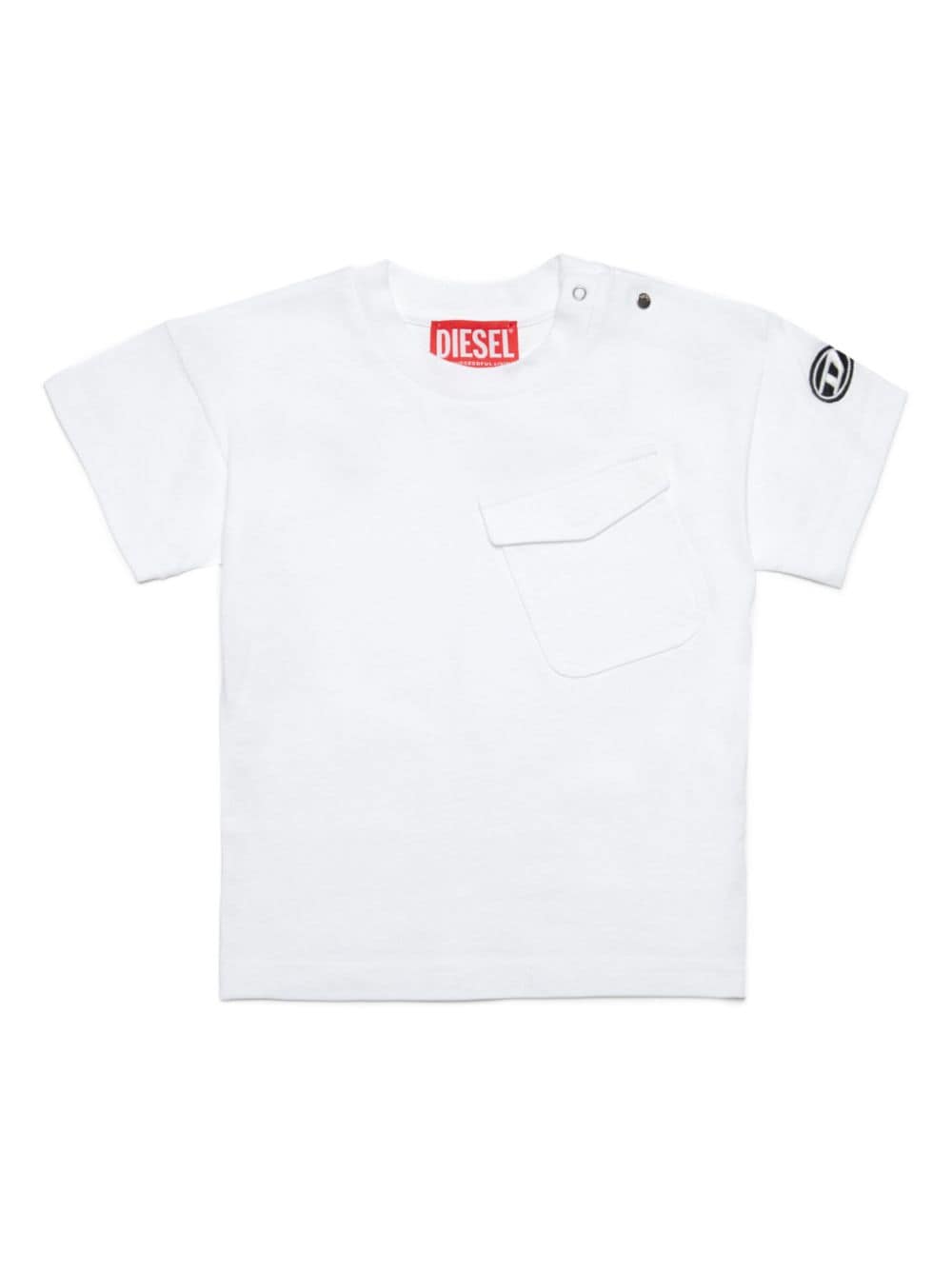 Diesel Kids T-Shirt mit Oval D-Patch - Weiß von Diesel Kids