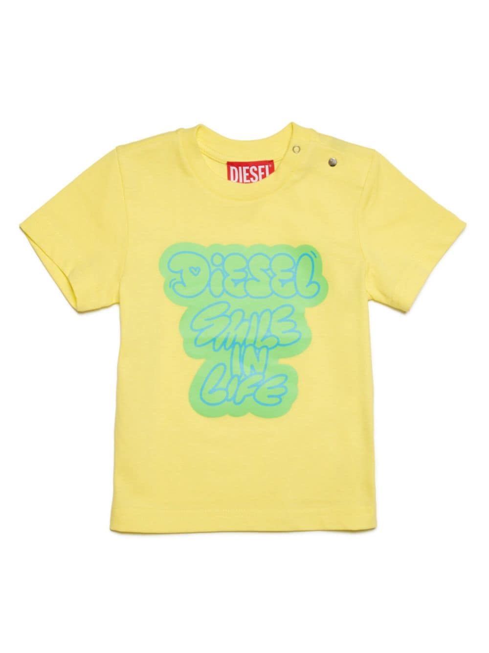 Diesel Kids T-Shirt mit Slogan-Print - Gelb von Diesel Kids