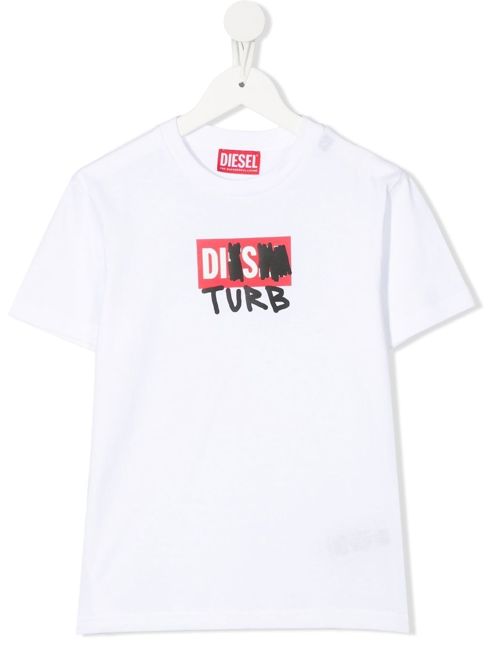 Diesel Kids Tdiegosb10 T-Shirt mit Slogan-Print - Weiß von Diesel Kids