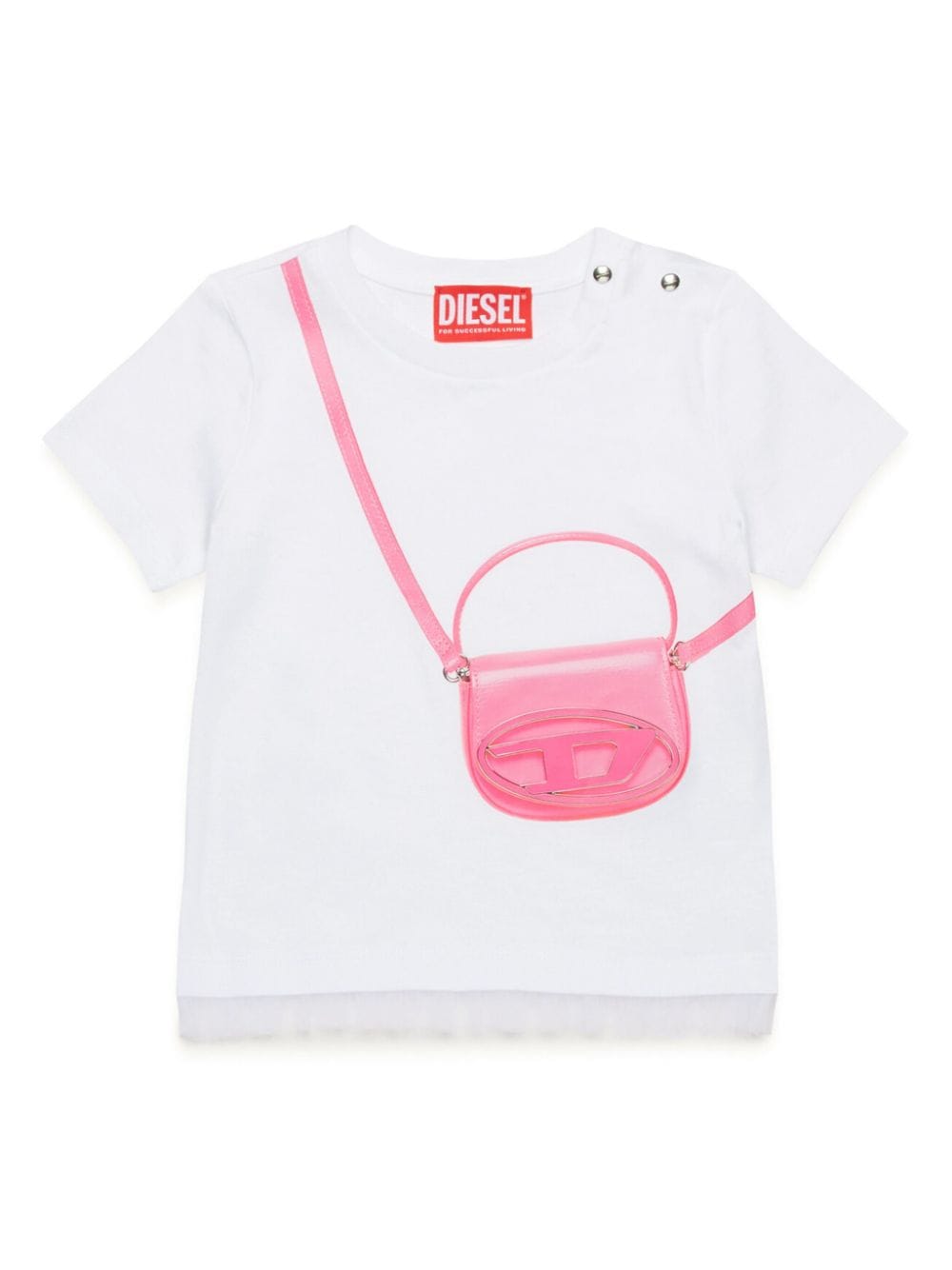 Diesel Kids T-Shirt mit Trompe-l'oeil-Print - Weiß von Diesel Kids