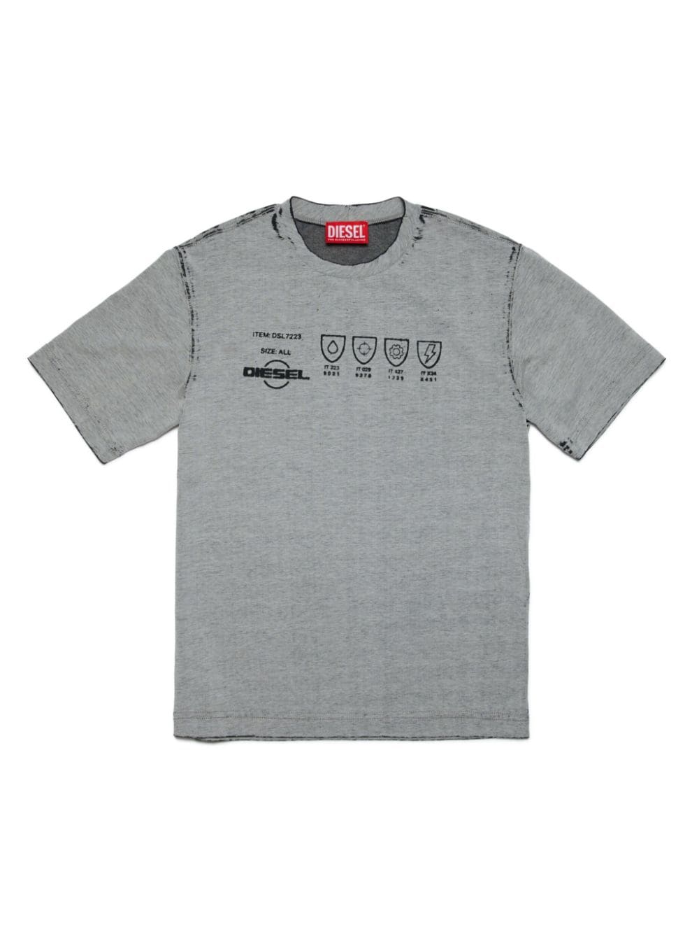 Diesel Kids Truste Over T-Shirt mit Logo-Print - Grau von Diesel Kids