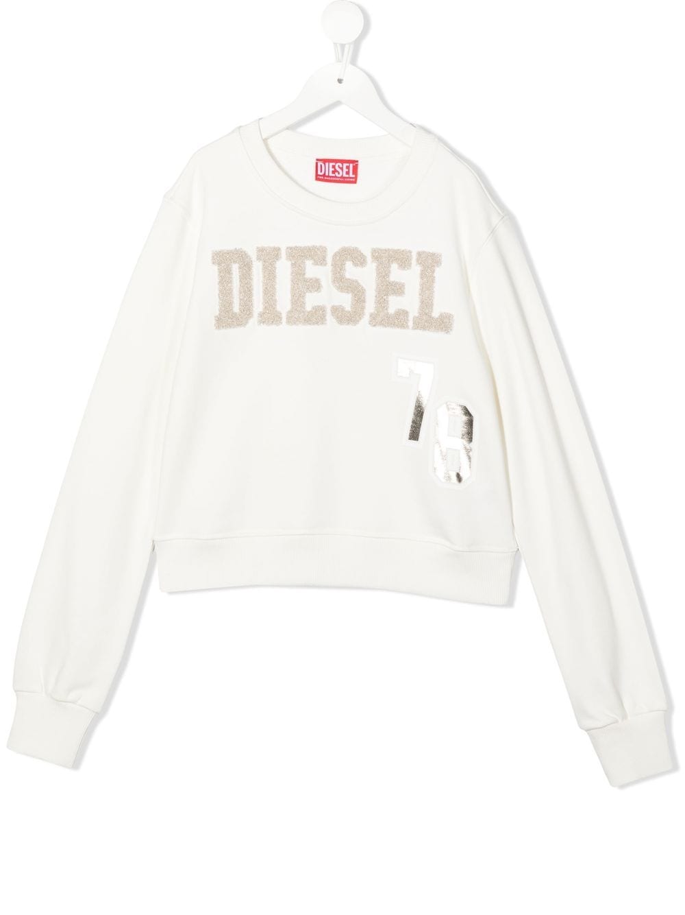 Diesel Kids Cropped-Sweatshirt mit Patch - Weiß von Diesel Kids