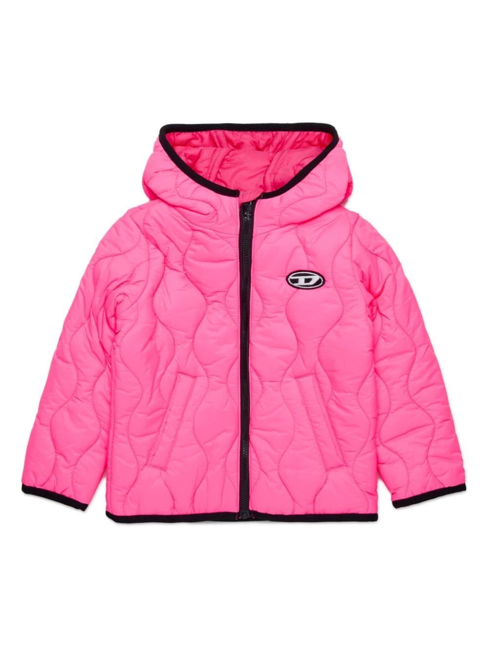 Diesel Kids Gesteppte Jacke mit Logo-Applikation - Rosa von Diesel Kids