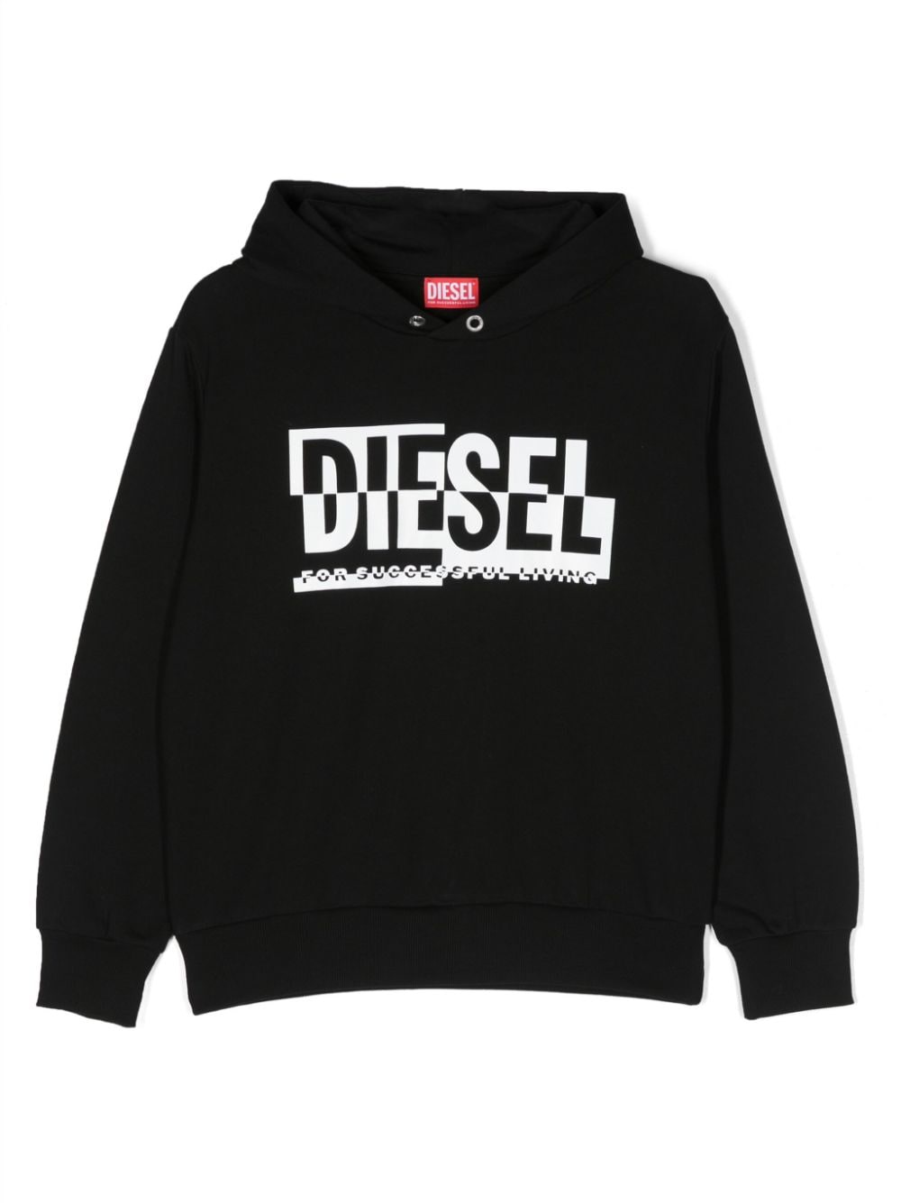 Diesel Kids Hoodie mit Logo-Print - Schwarz von Diesel Kids