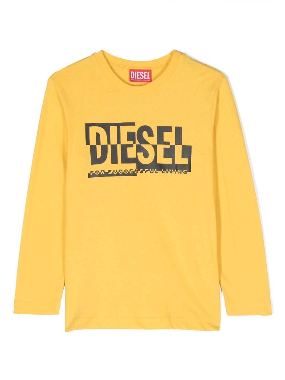Diesel Kids Langarmshirt mit Logo-Print - Gelb von Diesel Kids
