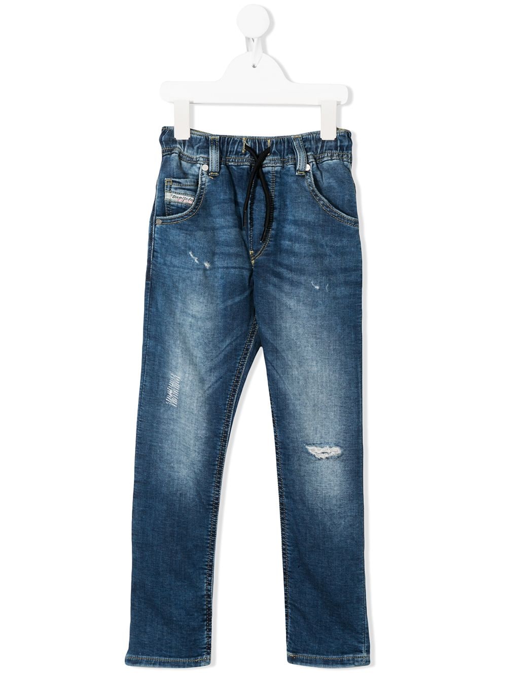 Diesel Kids Jeans mit Kordelzug - Blau von Diesel Kids