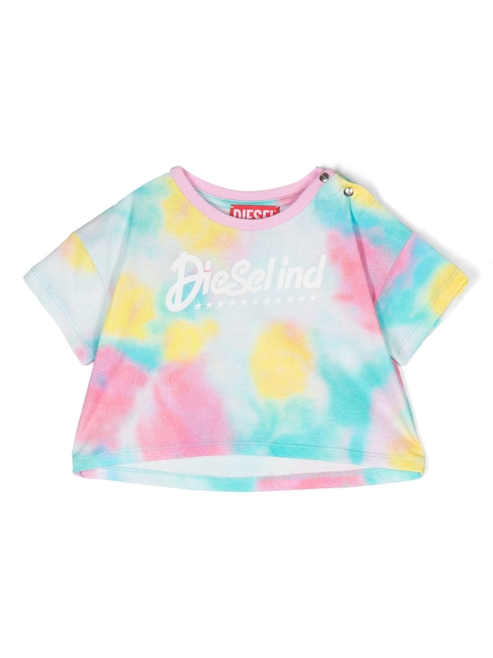 Diesel Kids T-Shirt mit Batikmuster - Rosa von Diesel Kids