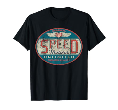 Vintage Speed Motor T-Shirt (Distressed Shirts Damen & Herren) T-Shirt von Diesel Mechanic Shirt (mechanic gifts)