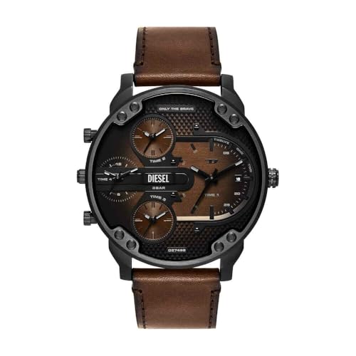 DIESEL Herren Analog Quarz Uhr mit Leder Armband DZ7492 von Diesel