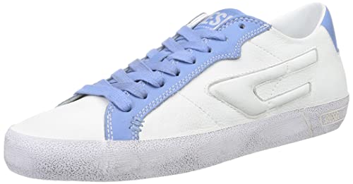 DIESEL Herren Leroji Sneakers, White/Placid Blue-H9474 Low, 38 EU von Diesel