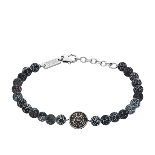 Diesel Herrenarmband Beads Achat schwarz, DX1464040 von Diesel