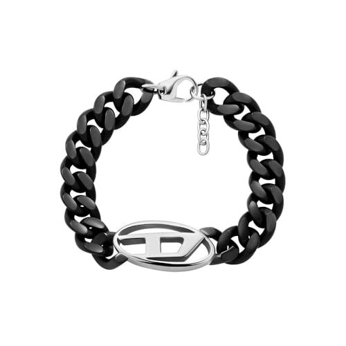 Diesel Herrenarmband in 2 Farben aus Edelstahl mit Karabinerverschluss von Diesel