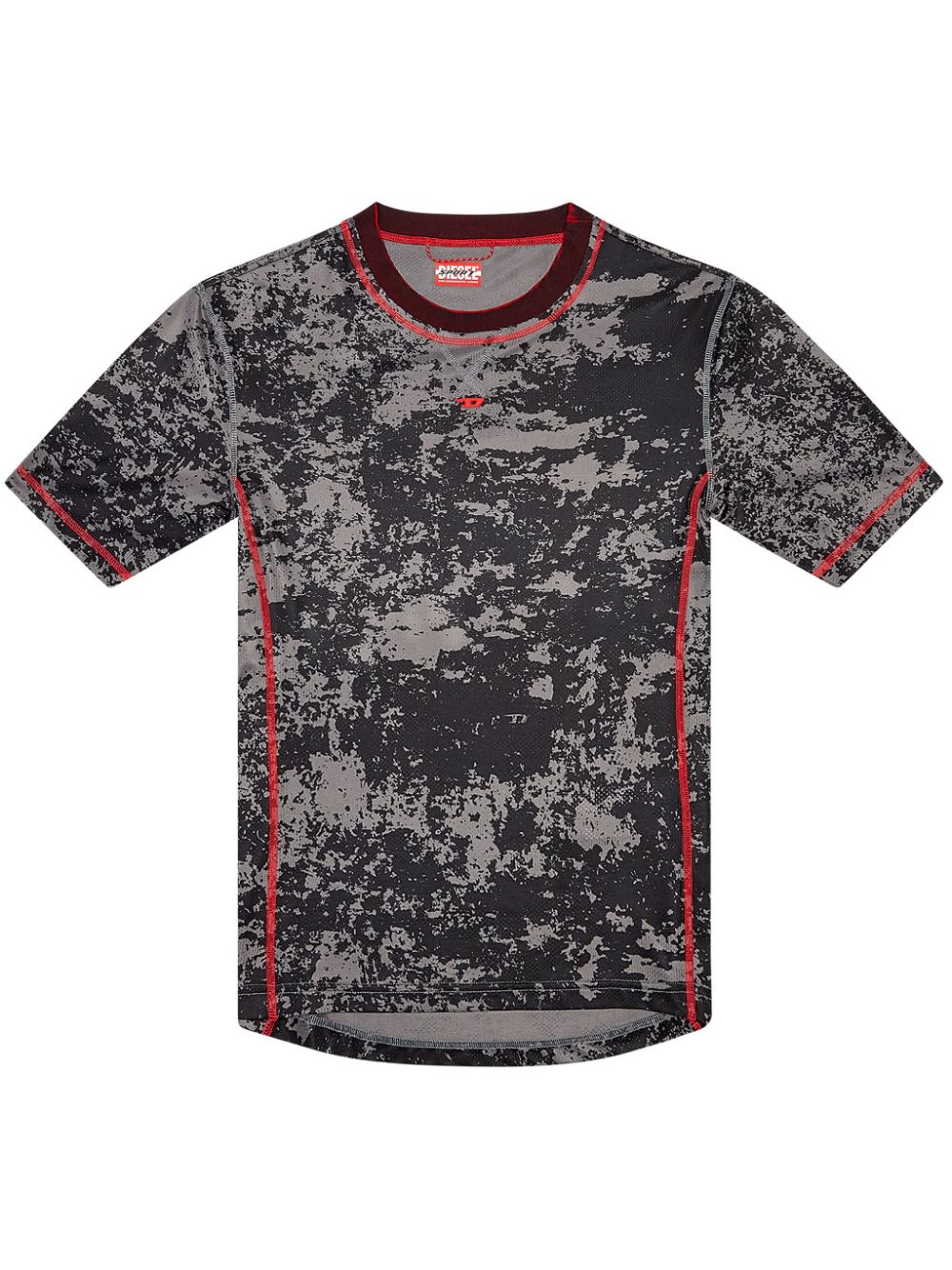 Diesel Amtee Gael T-Shirt aus Camouflage-Jacquard - Schwarz von Diesel