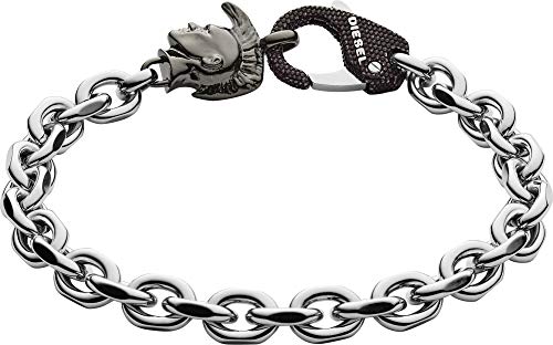 Diesel Armband Für Männer Säule, 18,5Cm Silber Edelstahlarmband, DX1146040 von Diesel