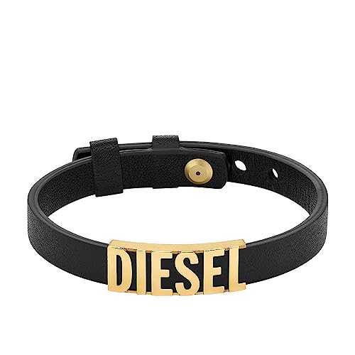 Diesel Herren Lederarmband mit Druckknopfverschluss von Diesel