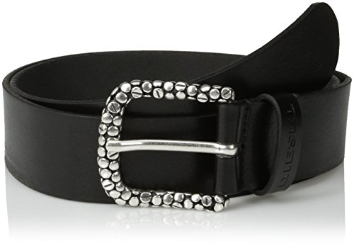 Diesel BATERNO CINTURA BELT Gürtel Herren Echtleder (Schwarz, 85 cm) von Diesel