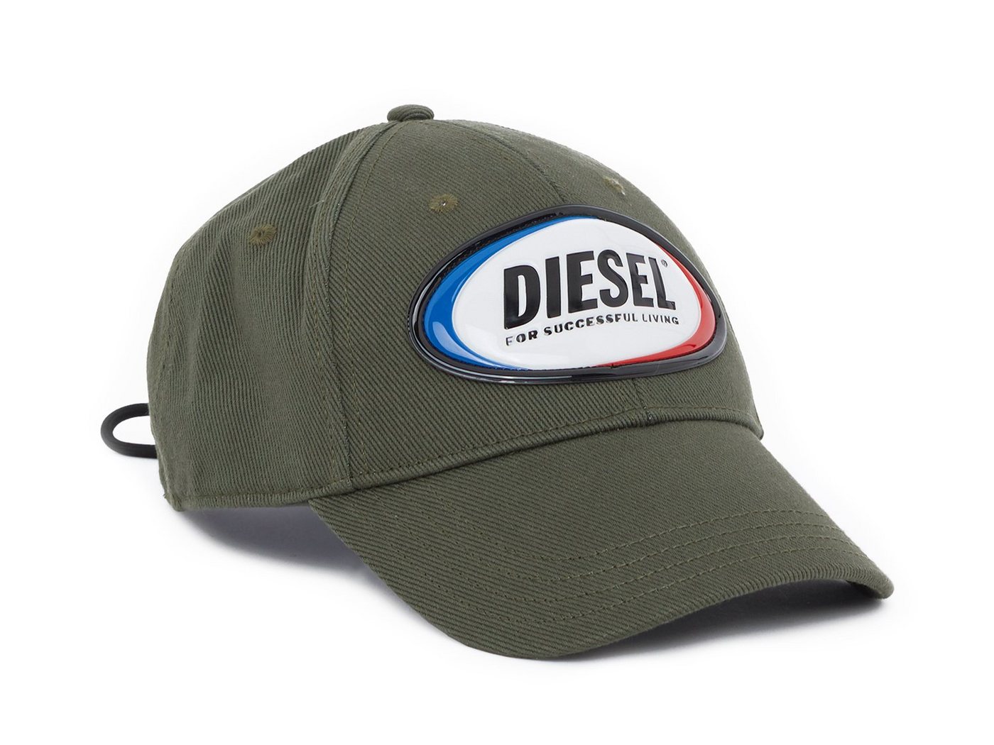 Diesel Baseball Cap Retro Kappe Mütze mit Kordelzug - C-Diaz 51F Grün von Diesel