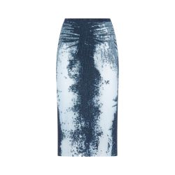Diesel Blauer Baumwoll-mix Metallic-strick Midi-rock von Diesel