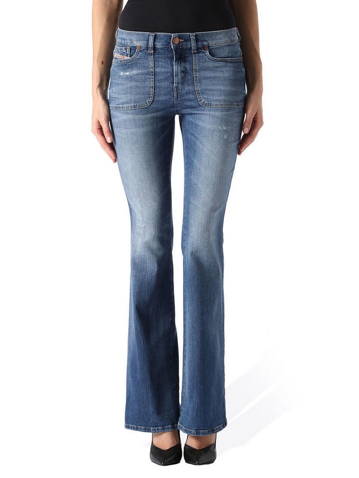 Diesel Bootcut-Jeans Diesel Sandyb-Patch 0851X Stretch Damen Jeans Hose Slim Bootcut von Diesel