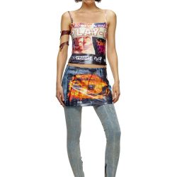 Diesel Bunte Polyester Damenkleid A13584 von Diesel