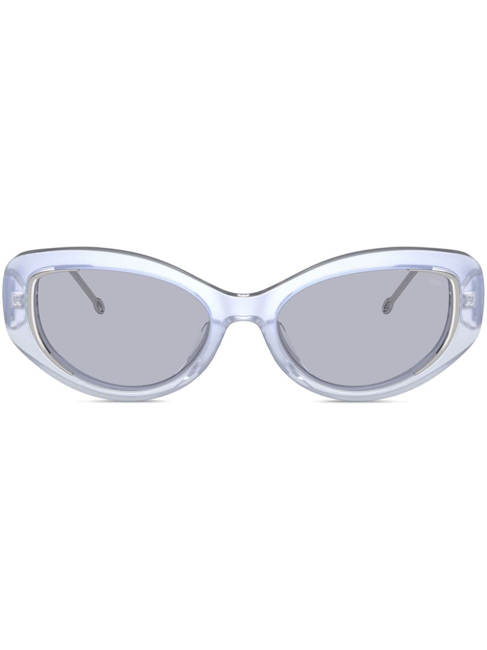 Diesel Cat-Eye-Sonnenbrille mit Logo-Schild - Grau von Diesel