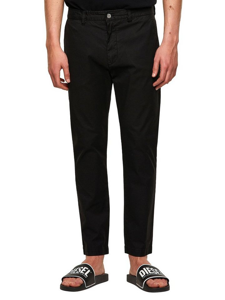 Diesel Chinohose Knöchellange Stretch Hose Schwarz - P-PHILLIPE-KA 9XX von Diesel