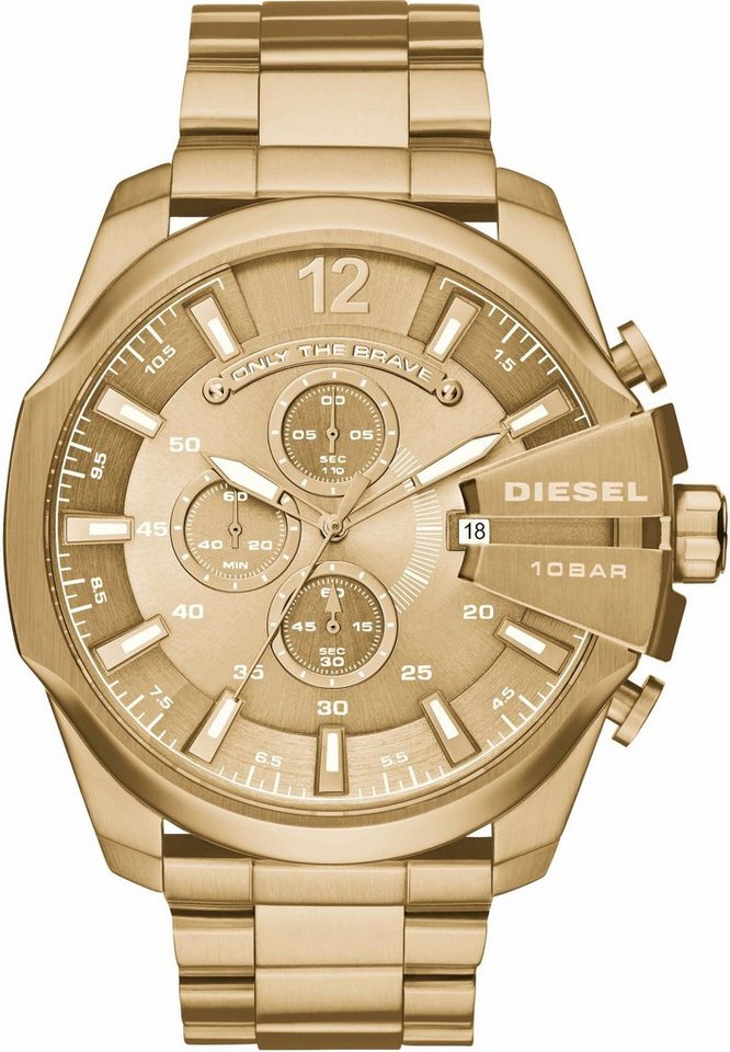 Diesel Chronograph MEGA CHIEF, DZ4360, Quarzuhr, Armbanduhr, Herrenuhr, Datum, Stoppfunktion von Diesel